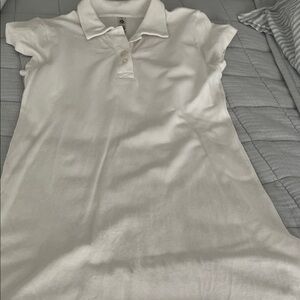 Lou & Grey White Polo Dress -Textured Knit